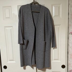 Mer Sea Gray Open Front Cardigan